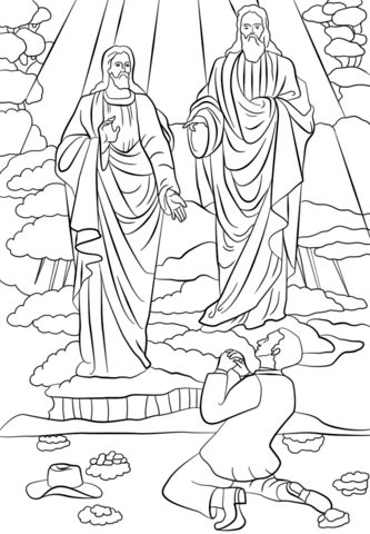 Joseph Smith First Vision Coloring Page